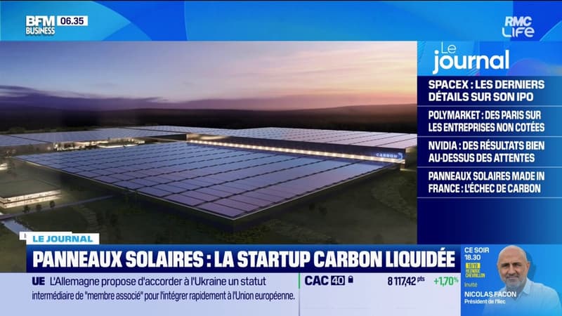 Panneaux solaires : la startup Carbon est liquidée