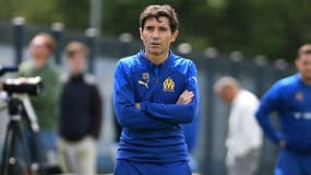 L'entraîneur de l'OM Marcelino lors d'un amical face à Eupen, le 22 juillet 2023