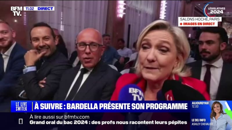 Côte à côte, Marine Le Pen et Éric Ciotti évoquent leur nouvelle alliance avant la conférence de presse de Jordan Bardella