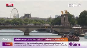 Cérémonie d'ouverture des JO : la répartition des places