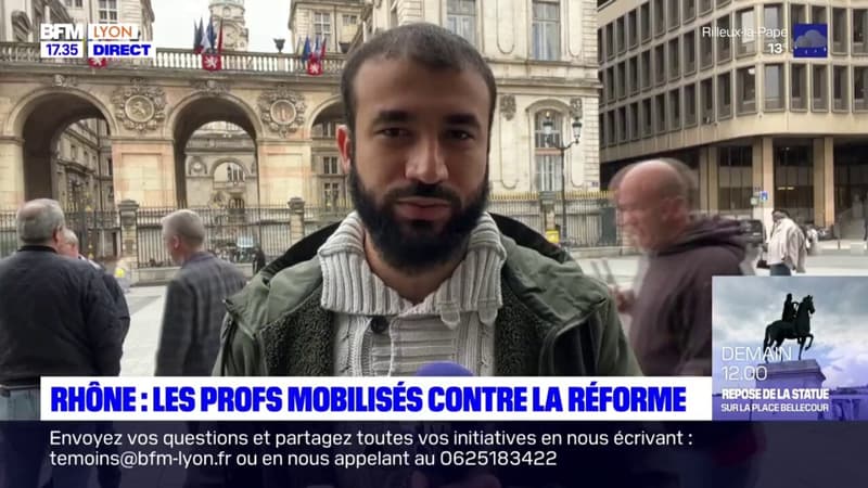 Lyon: les enseignants mobilisés contre la réforme du choc des savoirs (1/1)