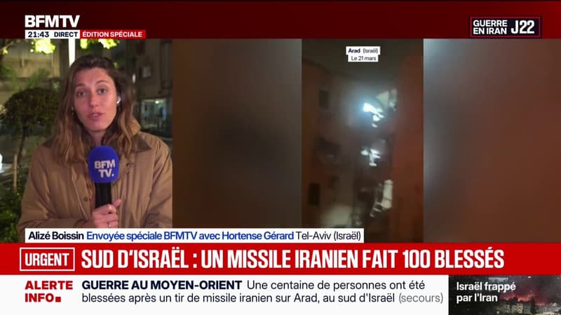 Une centaine de personnes ont été blessées après un tir de missile iranien sur Arad, au sud d'Israël