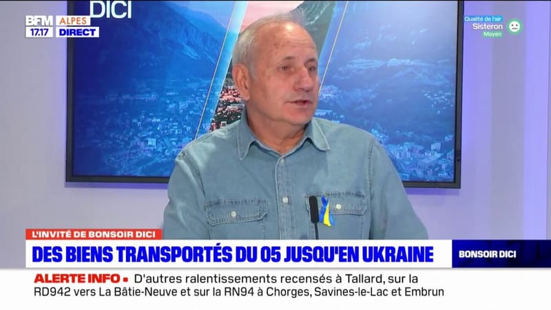 Un camion humanitaire de retour d'Ukraine