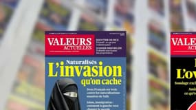 Deux exemples de unes de "Valeurs actuelles". 