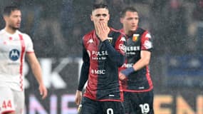 Le buteur portugais Vitinha avec le Genoa, mars 2024