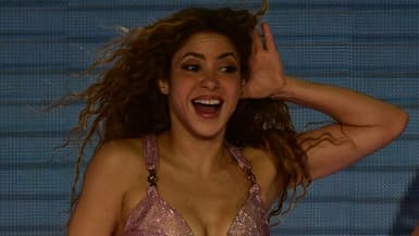 Shakira lors d'un concert au Brésil, le 12 février 2025