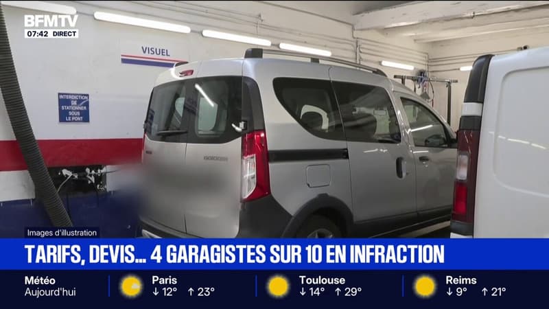 Tarifs, devis... 4 garagistes sur 10 en infraction, selon la Répression des fraudes