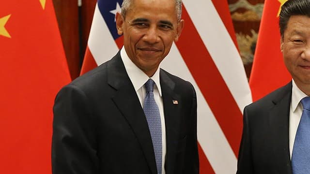 Barack Obama et le président chinois,  Xi Jinping, le 3 septembre 2016 à Hangzhou.