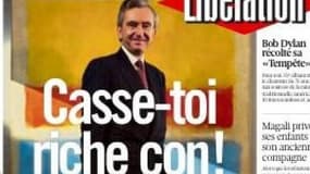 Bernard Arnault, ici en Une du quotidien Libération, a crée une polémique autour de sa demande de double nationalité