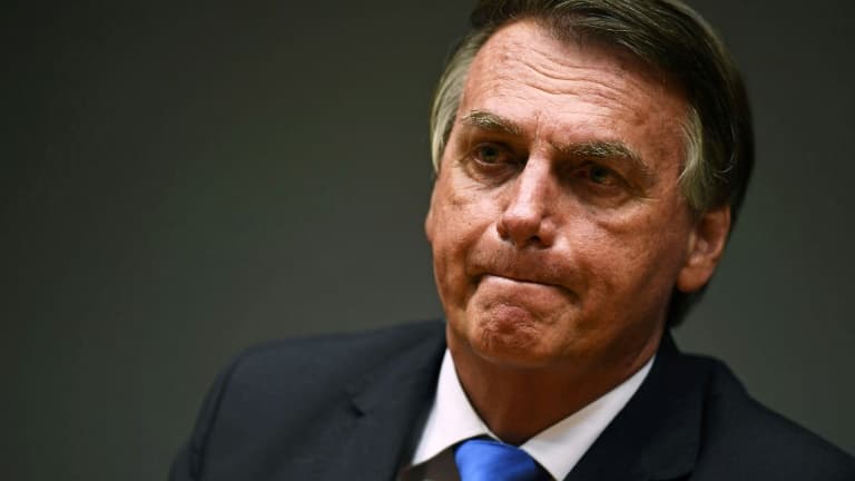 Le président brésilien Jair Bolsonaro, le 22 octobre 2021 à Brasilia