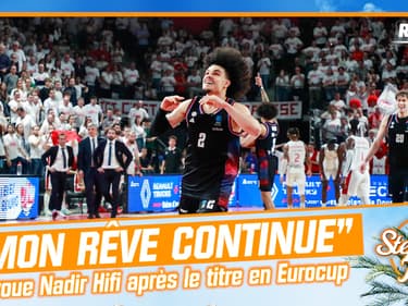 "Mon rêve continue" avoue Nadir Hifi après le sacre européen du Paris Basket