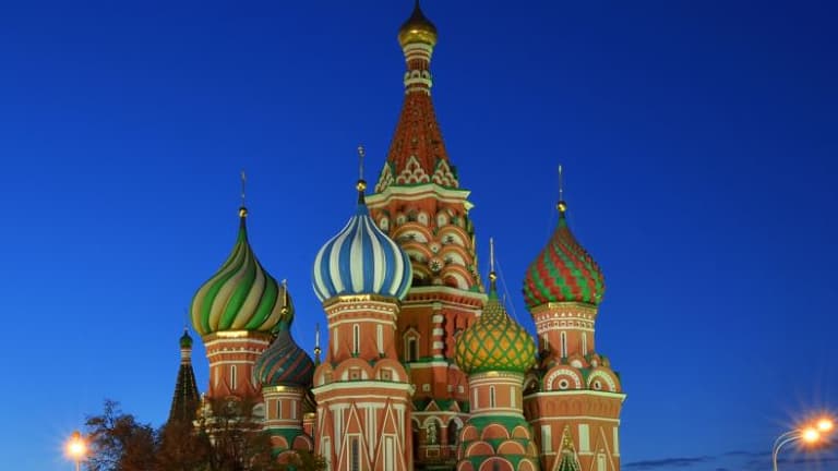 La cathédrale Basile-le-Bienheureux à Moscou. 