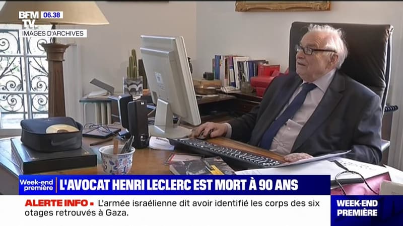 L'avocat Henri Leclerc, grand défenseur des droits de l'homme, est mort à l'âge de 90 ans