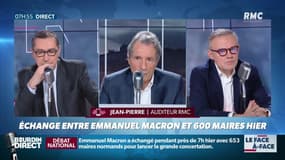 Jean-Pierre, auditeur RMC: "J'ai écouté le Président et je rigolais tout seul. Les maires se font avoir, comme d'habitude ! On se fait avoir !"