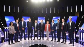 Les participants au débat de BFMTV, le 23 mai 2019