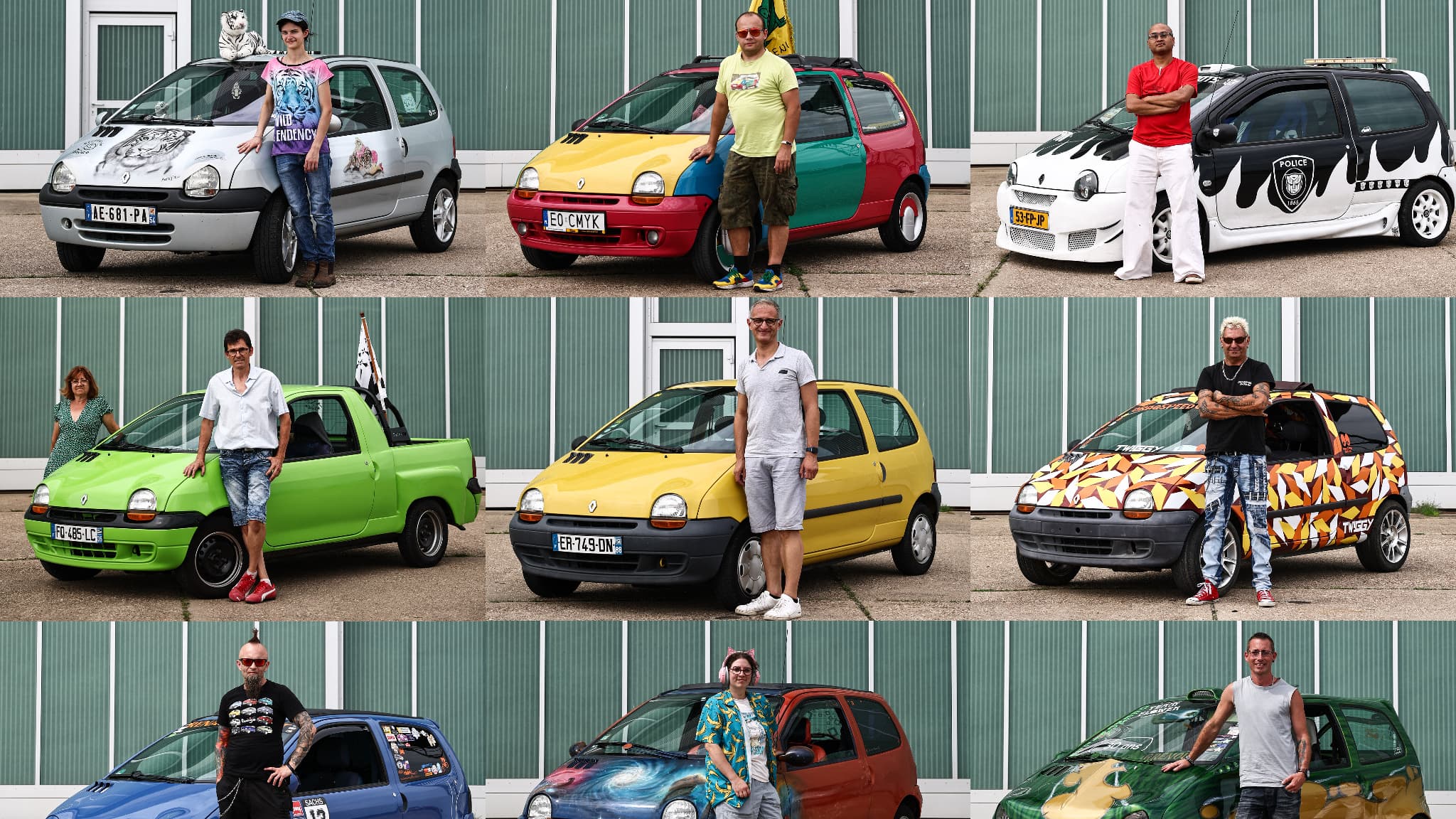 Première génération, customisée ou transformée en pickup: plus d'une centaine de passionnés arborent fièrement leurs Twingo dans le cadre d'un rassemblement organisé samedi et dimanche à l'aérodrome de Chambley-Bussières (Meurthe-et-Moselle) à l'occasion des 30 ans de la petite Renaut.