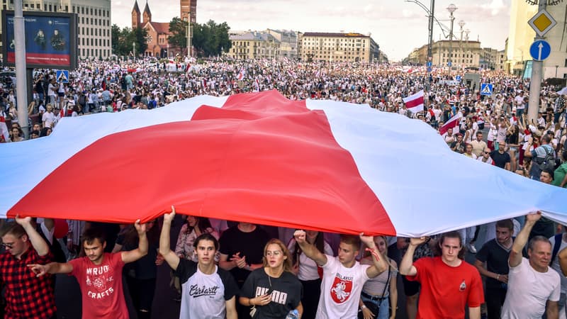 Manifestation à Minsk. 
