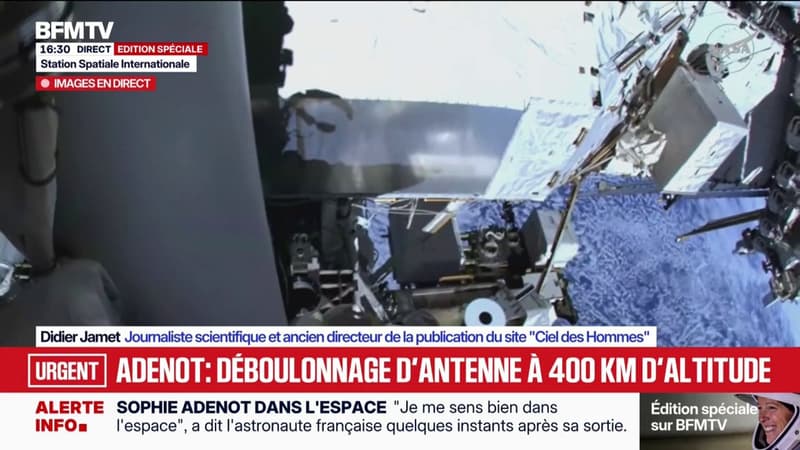 Sophie Adenot: les deux astronautes sont dans le vide spatial et démontent l'antenne défectueuse