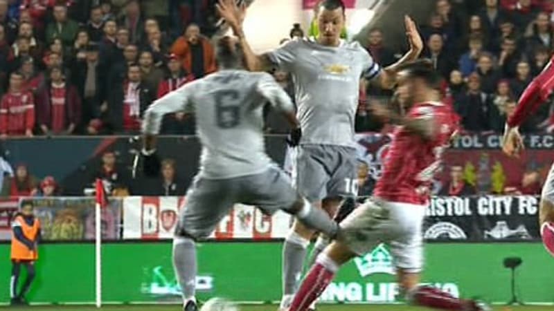 Paul Pogba face à Bristol Paul Pogba face à Bristol