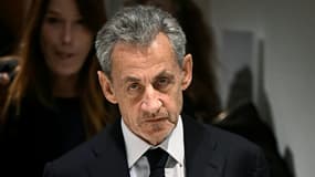 L'ex-président de la République Nicolas Sarkozy au tribunal correctionnel de Paris, qui l'a condamné à 5 ans de prison, le 25 septembre 2025