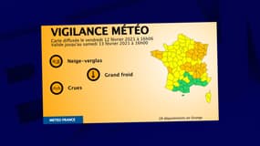 28 départements sont en vigilance orange le 12 février 2021 à la mi-journée.