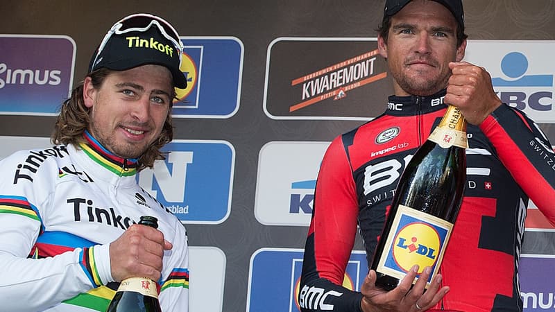Greg Van Avermaet (à droite) devance encore Peter Sagan