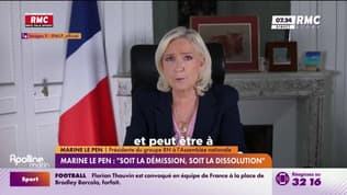 Marine Le Pen : "Soit la démission, soit la dissolution" 