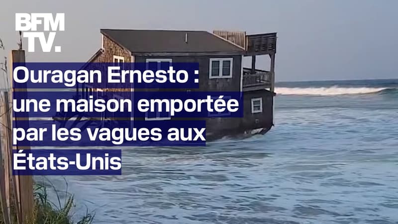 États-Unis: une maison emportée par les vagues lors du passage de l'ouragan Ernesto