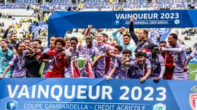 Les jeunes de l'AS Monaco, vainqueur de la Coupe Gamberdella en 2023