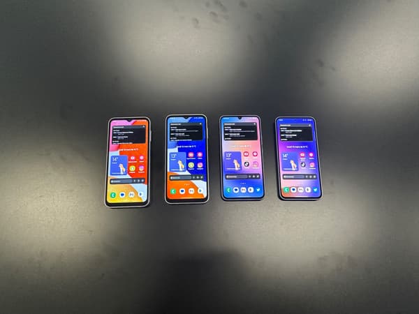 De gauche à droite: le Galaxy A14, le Galaxy A14 5G, le Galaxy A34 5G et le Galaxy A54 5G