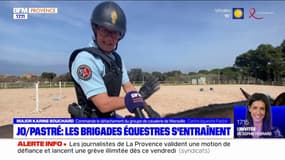JO 2024: les brigades équestres s'entrainent au centre Pastré de Marseille