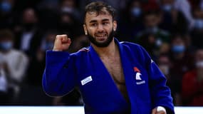 Luka Mkheidze lors du Paris Grand Slam en février 2022.