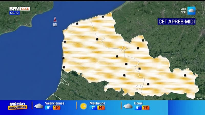 Regarder la vidéo Météo Nord-Pas-de-Calais: un ciel voilé et du vent ce dimanche, jusqu'à 17°C à Calais