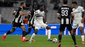 Geoffrey Kondogbia avec l'OM face à Angers, le 4 octobre 2024.