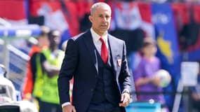 Le sélectionneur de l'Albanie Sylvinho à l'Euro 2024, 19 juin 2024