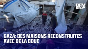 Gaza: des maisons reconstruites avec de la boue  