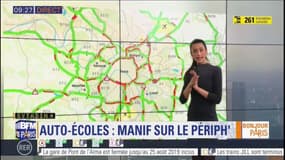 Manifestation des auto-écoles à Paris: le trafic très perturbé sur le périphérique
