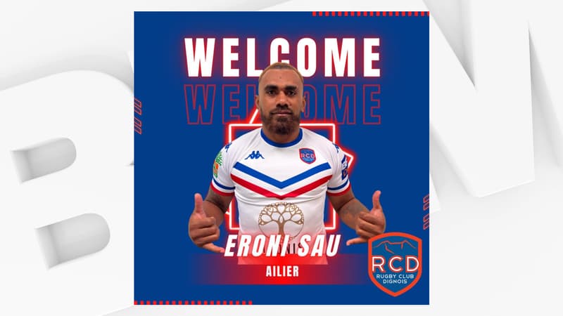 Eroni Sau, surnommé "Sledge Hammer", rejoint le rugby club dignois pour terminer sa carrière.