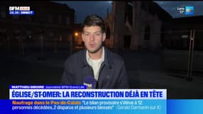 Saint-Omer: deux jours après l'incendie, la reconstruction de l'église déjà en tête
