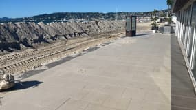 Le front de mer de Juan-les-Pins (Alpes-Maritimes) en plein travaux de réaménagement en octobre 2024.