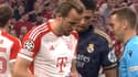Jude Bellingham tente de déstabiliser Harry Kane avant son penalty lors de Bayern-Real (2-2, demie aller de Ligue des champions), le 30 avril 2024