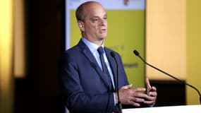 Le ministre de l'Education Jean-Michel Blanquer donnant un discours au Conseil Economique, Social et Environnemental (CESE) à Paris le 26 mai 2021.