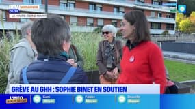 Grève au centre hospitalier du Havre: Sophie Binet présente avec le personnel