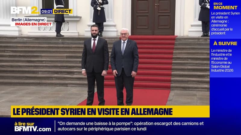 Le président syrien Ahmed al-Charaa rencontre le président allemand