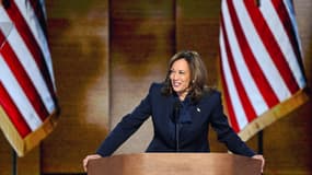 Kamala Harris s'adresse à la convention démocrate, le jeudi 22 août 2024 à Chicago