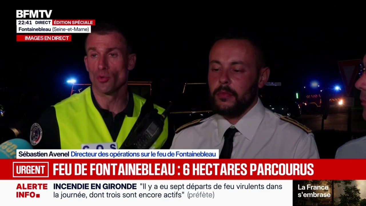 Reprises de feu à Fontainebleau: "Les conditions météo sont favorables pour la nuit", assurent les autorités