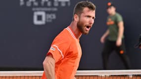 Corentin Moutet lors du Challenger de Naples, le 30 mars 2024