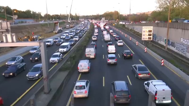 Opération escargot des forains sur l'A13 lundi 6 novembre 2017