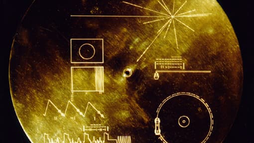 La pochette du Golden Records, gravée sur de l'or il y a 40 ans. La pochette du Golden Records, gravée sur de l'or il y a 40 ans.