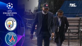 Manchester City - PSG : L'arrivée du bus parisien et des joueurs sous la grêle à L'Etihad Stadium 